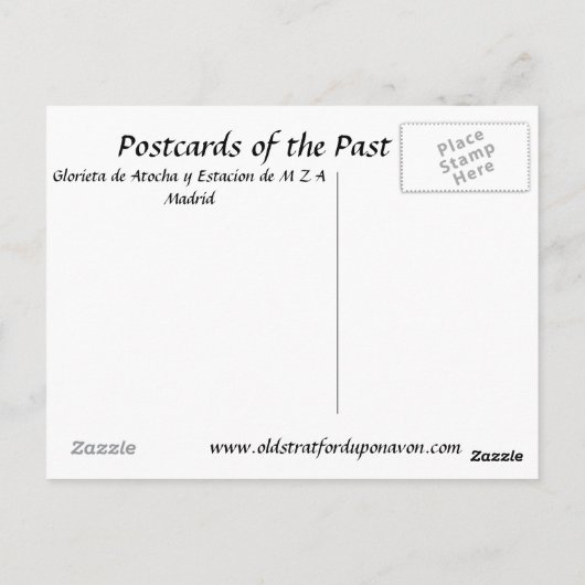 Alte Postkarte - Madrid, Spanien (Rückseite)