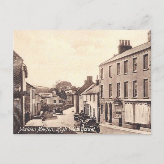 Alte Postkarte - Maiden Newton, Dorset (Vorderseite)