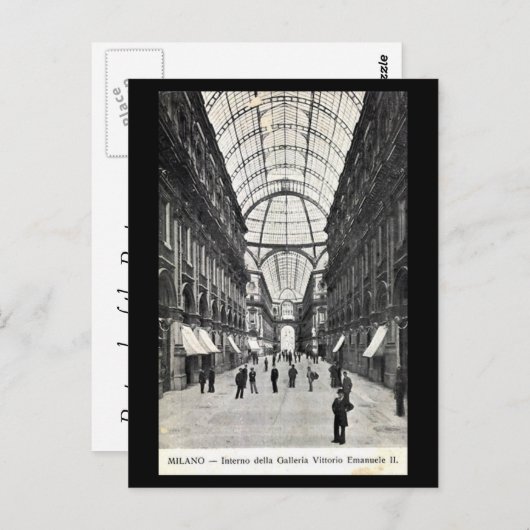 Alte Postkarte - Mailand, Galleria (Vorne/Hinten)