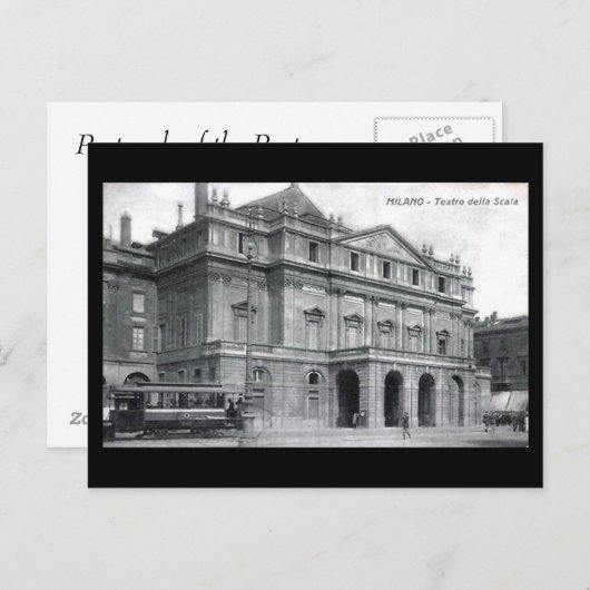 Alte Postkarte - Mailand, Opernhaus La Scala 1913 (Vorne/Hinten)