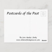 Alte Postkarte - Maismarkt. Derby (Rückseite)
