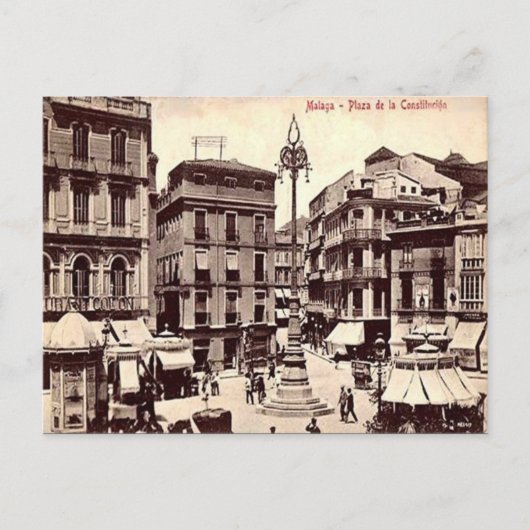 Alte Postkarte - Malaga, Spanien (Vorderseite)