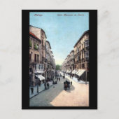 Alte Postkarte - Malaga, Spanien. (Vorderseite)