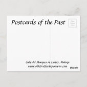 Alte Postkarte - Malaga, Spanien (Rückseite)