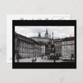 Alte Postkarte, Malostranske Platz, Prag Postkarte (Vorne/Hinten)