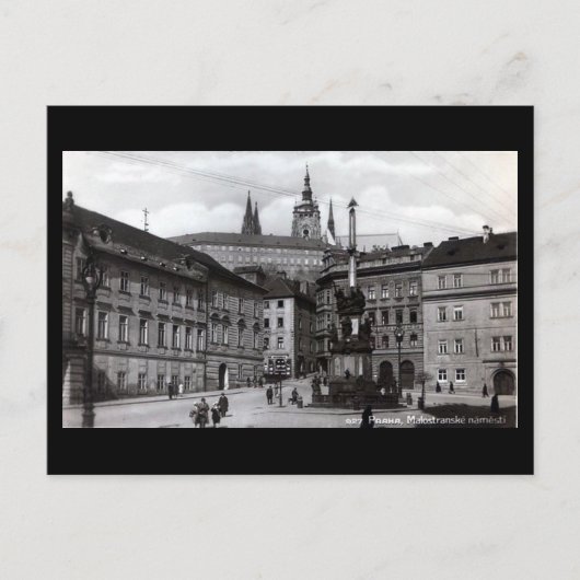 Alte Postkarte, Malostranske Platz, Prag Postkarte (Vorderseite)