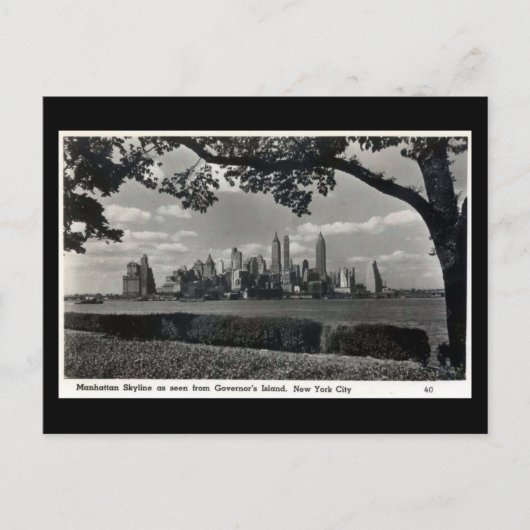 Alte Postkarte - Manhattan Skyline (Vorderseite)