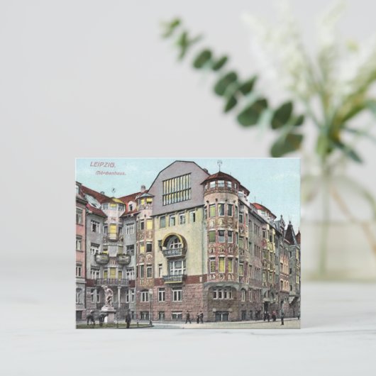 Alte Postkarte - Märchenhaus, Leipzig (Stehend Vorderseite)