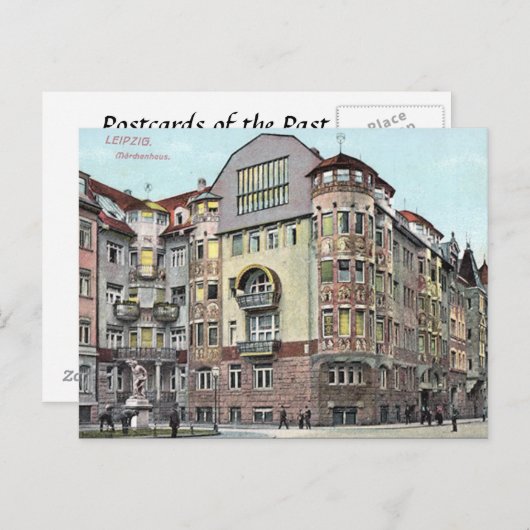 Alte Postkarte - Märchenhaus, Leipzig (Vorne/Hinten)