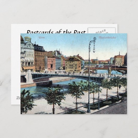Alte Postkarte - Marienbrücke, Wien (Vorne/Hinten)