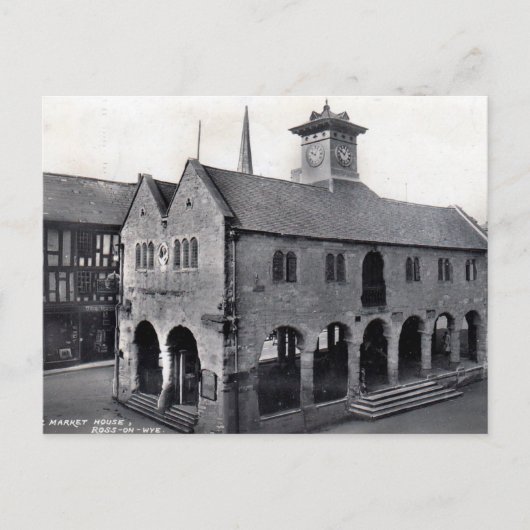 Alte Postkarte - Markthaus, Ross-on-Wye (Vorderseite)