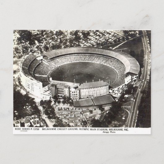 Alte Postkarte - Melbourne Cricket Ground (Vorderseite)