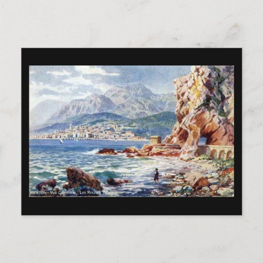 Alte Postkarte - Menton, Frankreich (Vorderseite)
