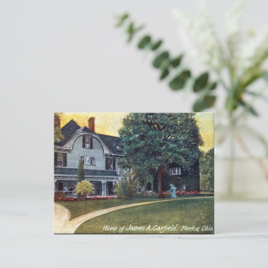 Alte Postkarte - Mentor Ohio, Garfield's House (Stehend Vorderseite)