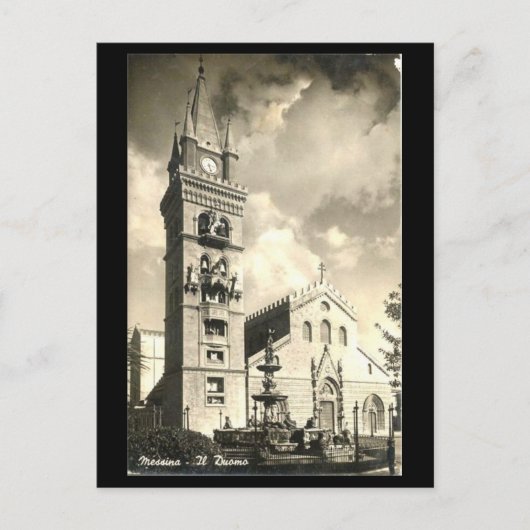 Alte Postkarte - Messina, Kathedrale (Vorderseite)