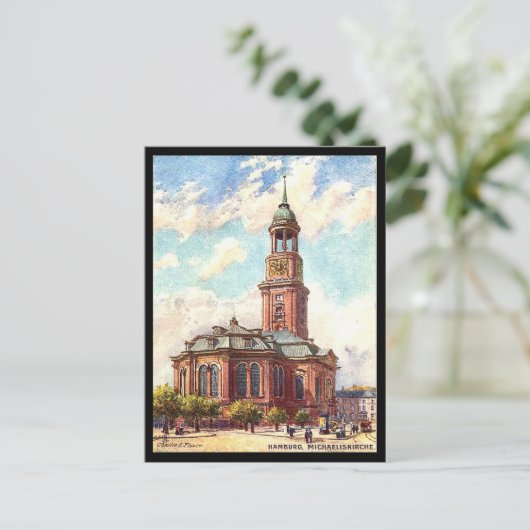 Alte Postkarte - Michaeliskirche, Hamburg (Stehend Vorderseite)