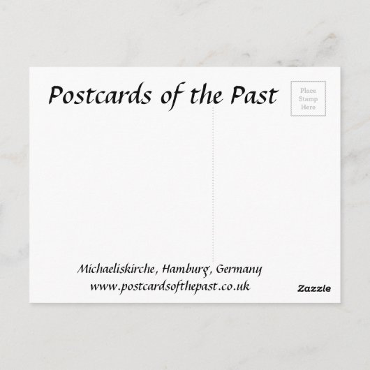 Alte Postkarte - Michaeliskirche, Hamburg (Rückseite)