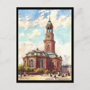 Alte Postkarte - Michaeliskirche, Hamburg
