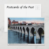 Alte Postkarte - Minneapolis, Minnesota (Vorne/Hinten)