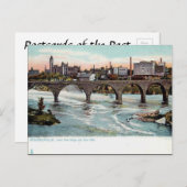 Alte Postkarte - Minneapolis, Minnesota (Vorne/Hinten)