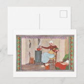 Alte Postkarte mit Mutter und Kind (Vorne/Hinten)