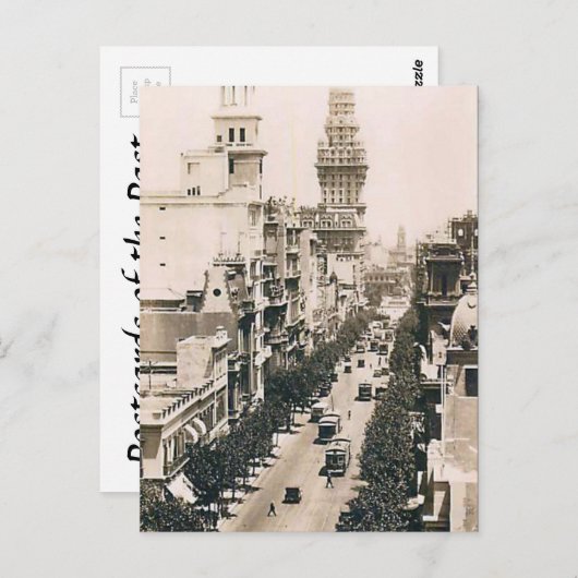 Alte Postkarte - Montevideo, Uruguay (Vorne/Hinten)