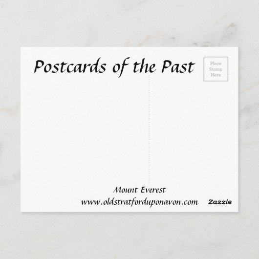 Alte Postkarte - Mount Everest (Rückseite)