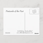 Alte Postkarte - Neufundland, Kabeljaufischerei (Rückseite)