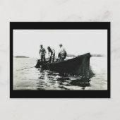 Alte Postkarte - Neufundland, Kabeljaufischerei (Vorderseite)