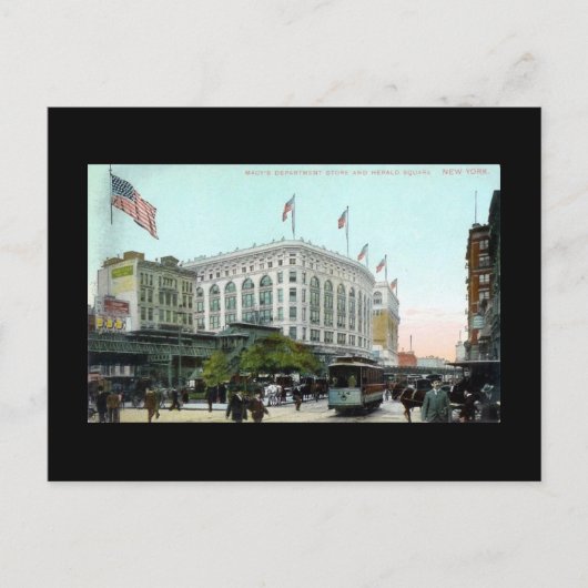 Alte Postkarte, New York City, Macy's Postkarte (Vorderseite)