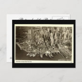 Alte Postkarte, New York City Postkarte (Vorne/Hinten)