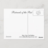 Alte Postkarte, New York City Skyline Postkarte (Rückseite)