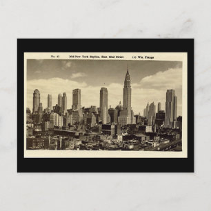 Alte Postkarte, New York City Skyline Postkarte