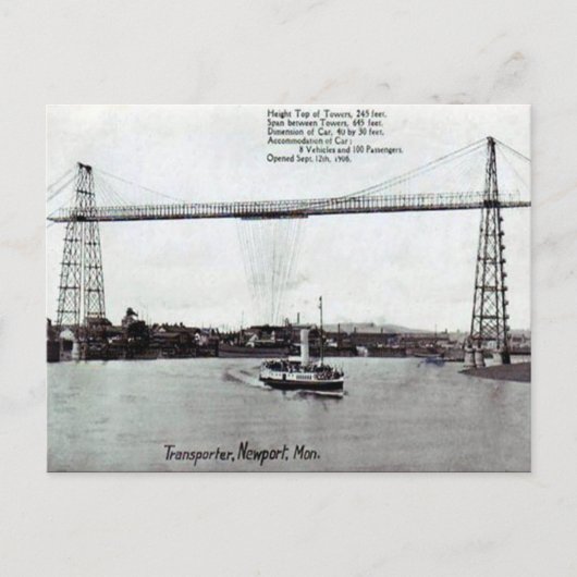 Alte Postkarte - Newport, Monmouth (Vorderseite)
