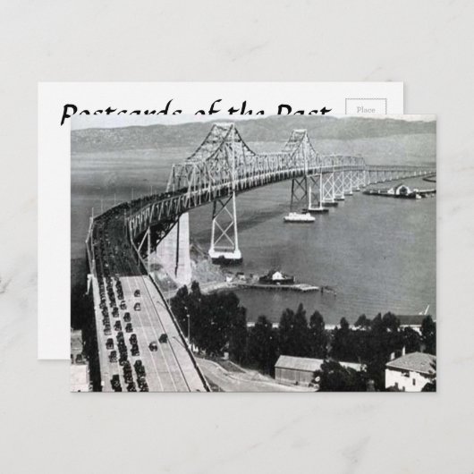 Alte Postkarte - Oakland Bay Bridge (Vorne/Hinten)
