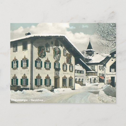 Alte Postkarte - Oberammergau, Bayern, Deutschland (Vorderseite)