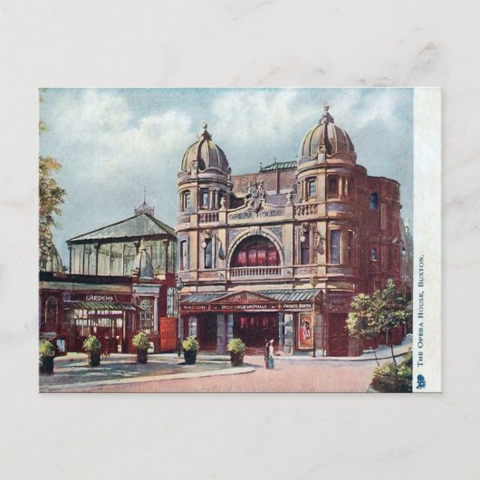 Alte Postkarte - Opernhaus, Buxton, Derbyshire. (Vorderseite)