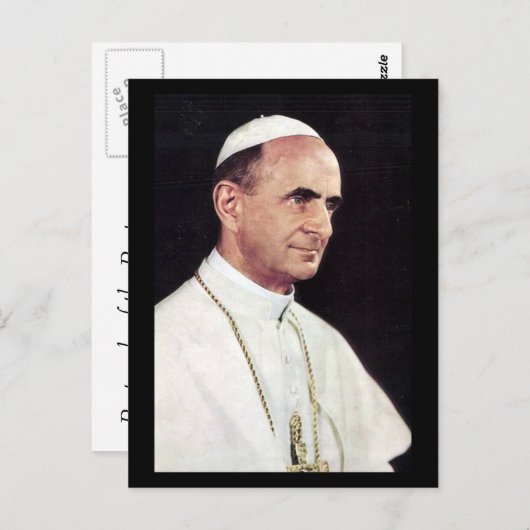 Alte Postkarte - Papst Paul VI (Vorne/Hinten)