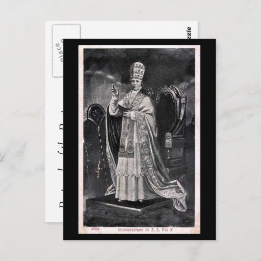 Alte Postkarte - Papst Pius X (Vorne/Hinten)