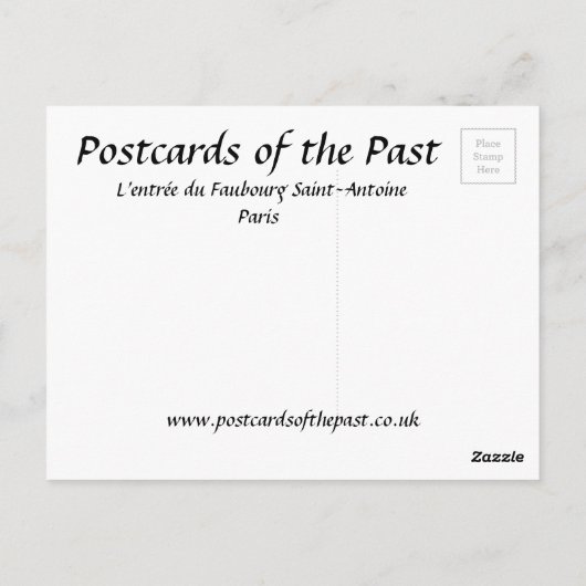 Alte Postkarte - Paris (Rückseite)