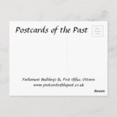 Alte Postkarte - Parlament und Postamt, Ottawa (Rückseite)