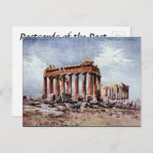 Alte Postkarte - Parthenon, Athen (Vorne/Hinten)