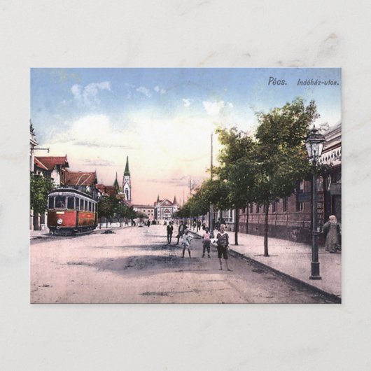 Alte Postkarte - PECS, Ungarn (Vorderseite)