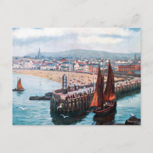 Alte Postkarte - Peel, Isle of Man