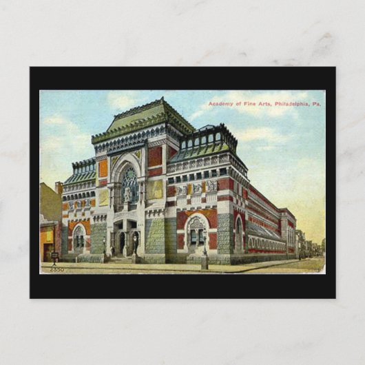 Alte Postkarte - Philadelphia, Akademie der Bilden (Vorderseite)
