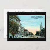 Alte Postkarte - Philadelphia, breite Straße (Vorne/Hinten)