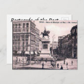 Alte Postkarte - Piazza del Municipio, Napoli (Vorne/Hinten)