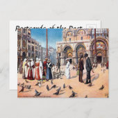Alte Postkarte - Piazza San Marco, Venedig (Vorne/Hinten)