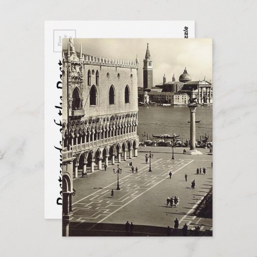 Alte Postkarte - Piazzetta San Marco, Venezia (Vorne/Hinten)