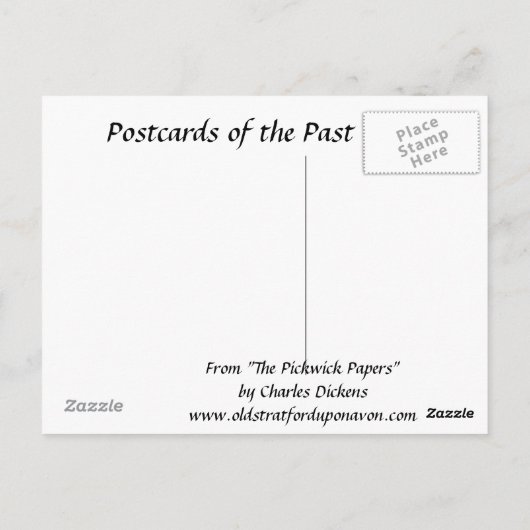 Alte Postkarte - Pickwick Papers von Charles Dicke (Rückseite)